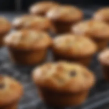 Freshly baked gluten-free muffins cooling on a rack