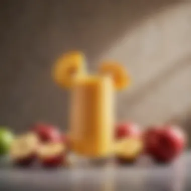 Vibrant Apple Juice Smoothie A vibrant apple juice smoothie filled with fresh fruits