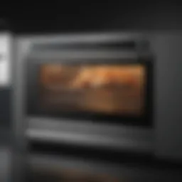 Sleek design of a modern convection oven