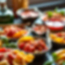 A tantalizing display of tortellini with vibrant sauces