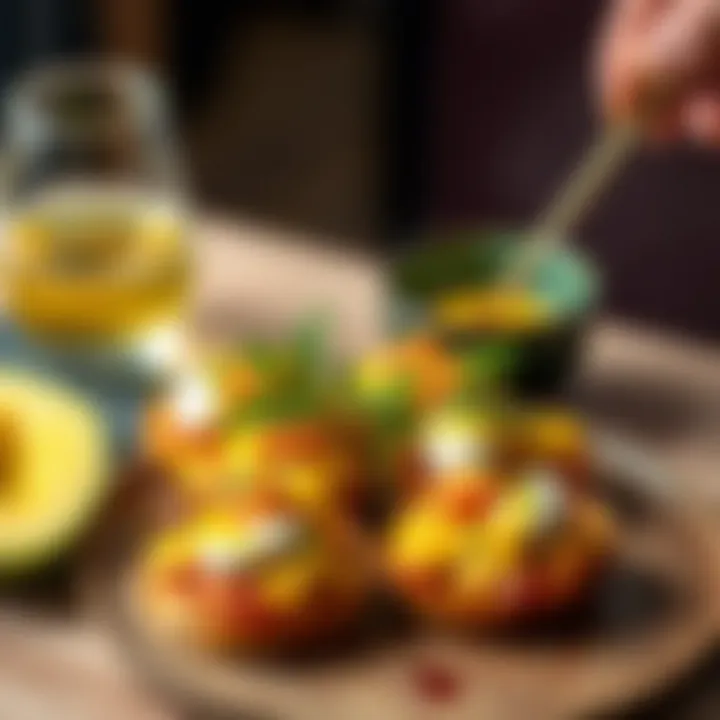 A beautifully arranged plate of turmeric-infused tapas, highlighting its versatility in Spanish cuisine