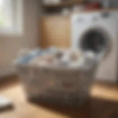 A laundry basket filled with fresh-smelling clothes