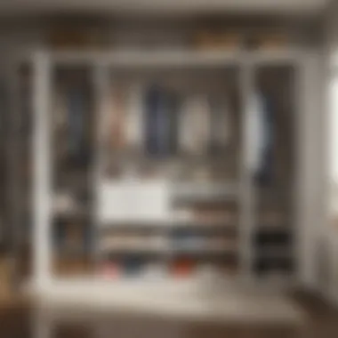 An organized closet showcasing properly stored garments