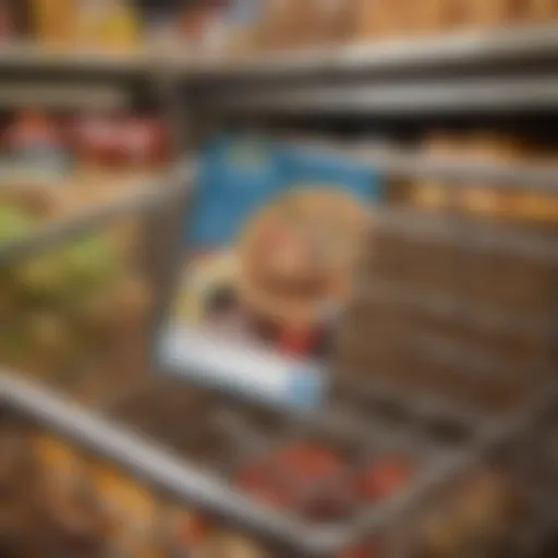 Aldi gift card displayed with grocery items in a shopping basket