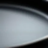 Close-up of anodized non-stick surface showcasing its texture and shiny finish