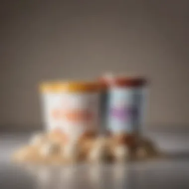 Various keto-friendly sweeteners displayed alongside keto ice cream, highlighting their impact on carbohydrate levels.