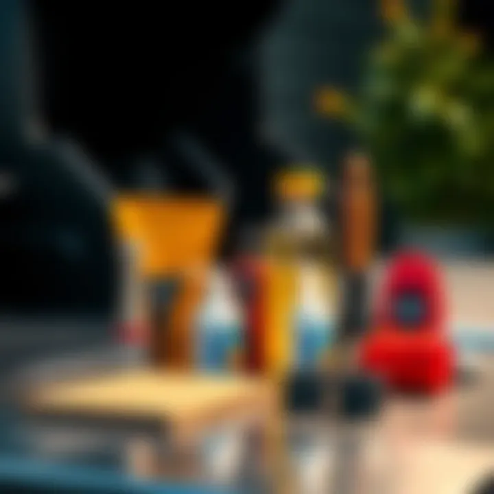 Essential Maintenance Toolkit for Gas Grill Inserts A well-organized maintenance toolkit for gas grill inserts, emphasizing upkeep essentials.