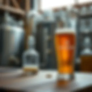 The Unique Brewing Process of Gluten-Free Beer An artistic representation of the brewing process for gluten-free beer