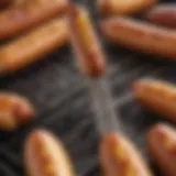 Close-up of a hot dog roasting fork with a sleek design