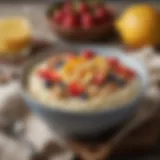 A bowl of creamy millet porridge topped with fresh fruits and nuts, showcasing its nutritious appeal.