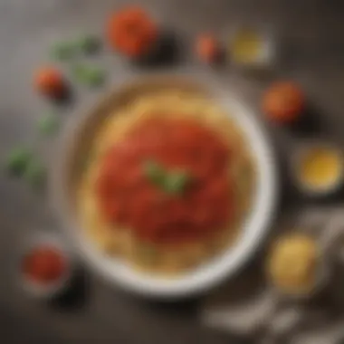 A tantalizing dish showcasing Pace Tomato Sauce in a pasta meal