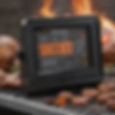 Digital Display of Pellet Grill Thermometer Digital pellet grill thermometer display