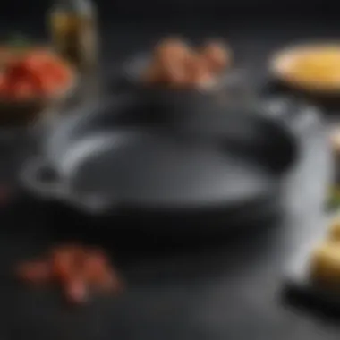 Close-up view of T-Fal cookware showcasing its non-stick surface