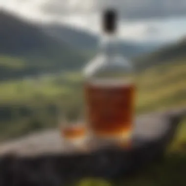 A picturesque view of the Scottish Highlands, illustrating the origin of Scotch whisky.