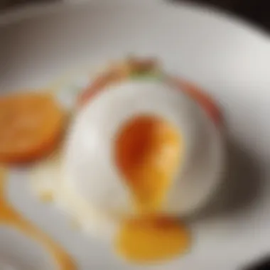 Close-up of perfectly poached egg showcasing texture