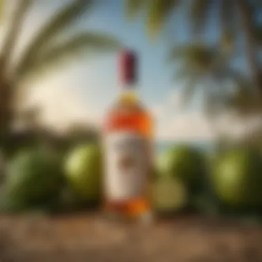 Tropical ingredients that contribute to Malibu Rum's flavor profile