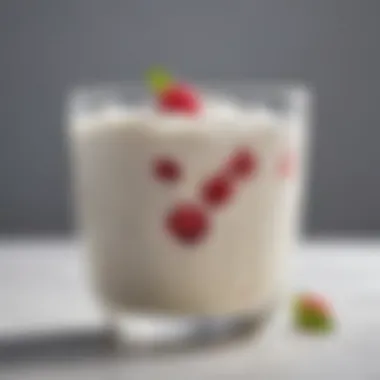 Probiotic-Rich Yogurt Loaded with L. Reuteri A close-up of yogurt highlighting its probiotic content