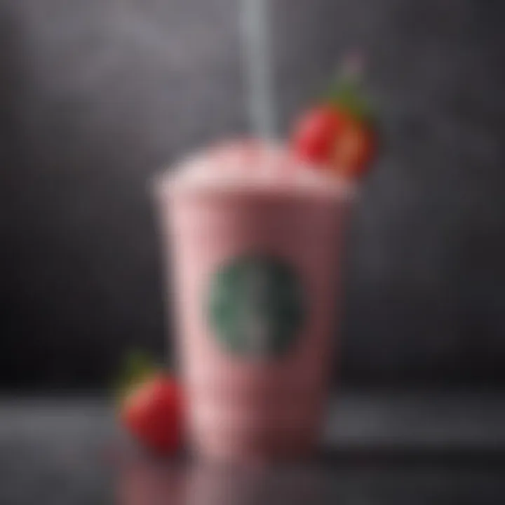 Ingredients of the Venti Pink Drink including coconut milk and strawberry acai base