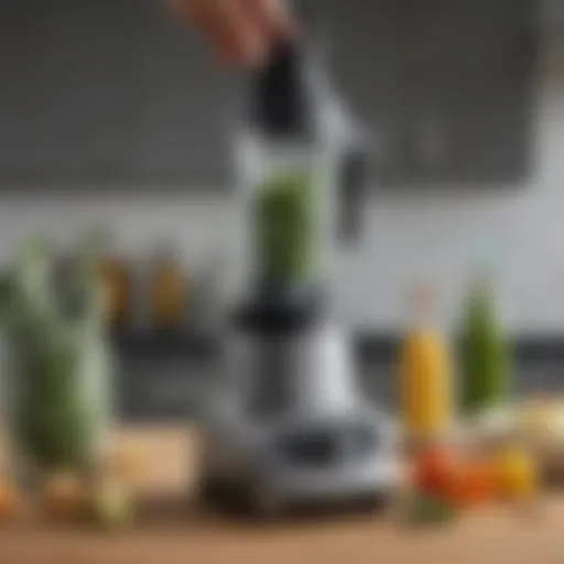 A close-up view of Vitamix immersion blender attachments showcasing their versatile designs.