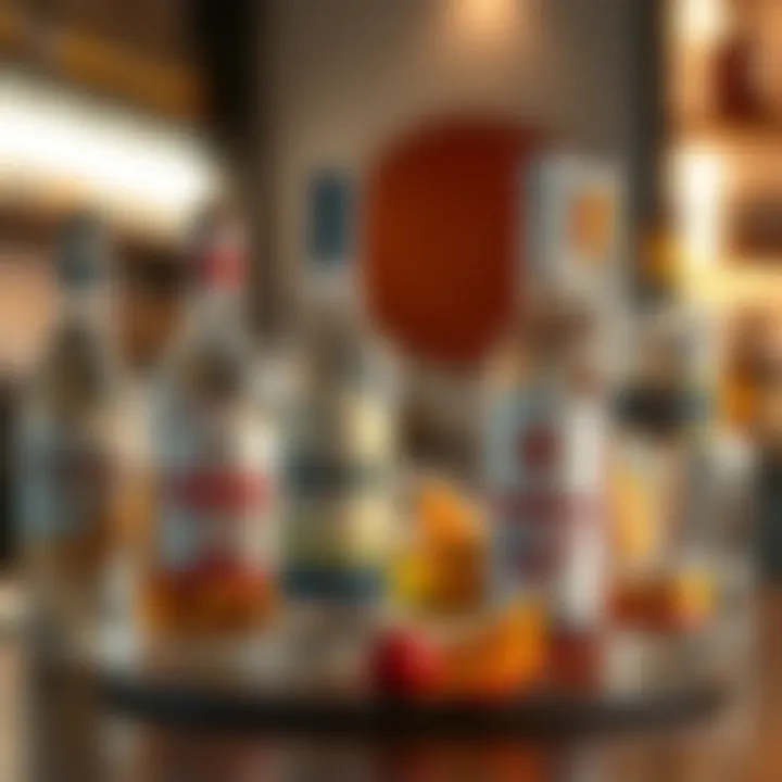 Various vodka bottles representing regional flavor profiles