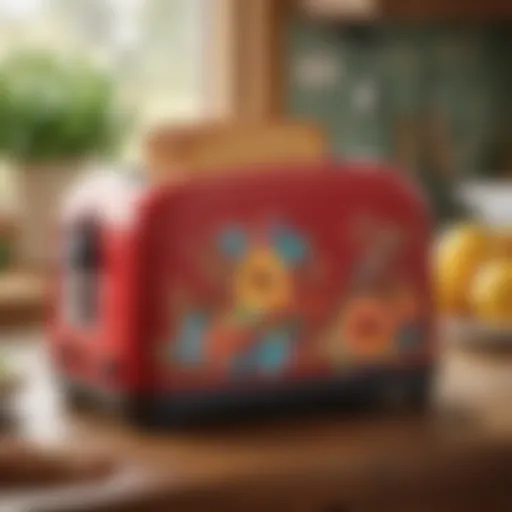 Elegant design of the Walmart Pioneer Woman Toaster with floral motifs