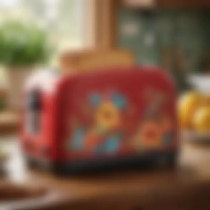 Elegant design of the Walmart Pioneer Woman Toaster with floral motifs