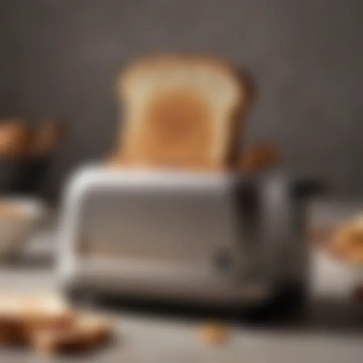 Toaster in use, showcasing perfectly toasted bread