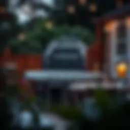 Elegant outdoor setup featuring the Weber Five Burner Grill