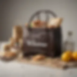 Elegant welcome bag filled with local delicacies and personalized items for wedding guests