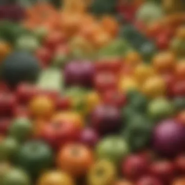 A colorful assortment of fresh produce displayed for donation