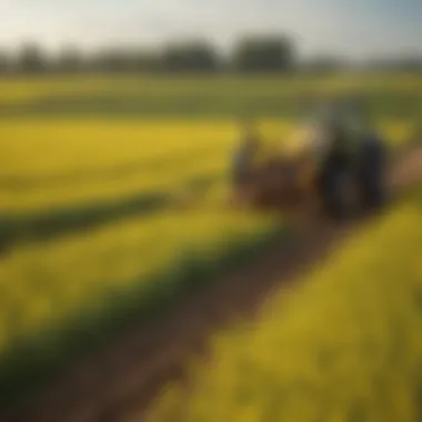 A diagram illustrating sustainable canola farming practices