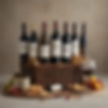 Online retailer's selection of wine gift baskets displayed on a website