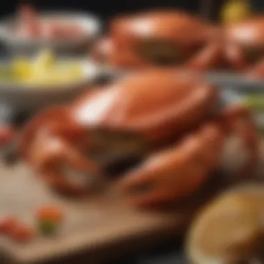 An online seafood retailer displaying premium crab products