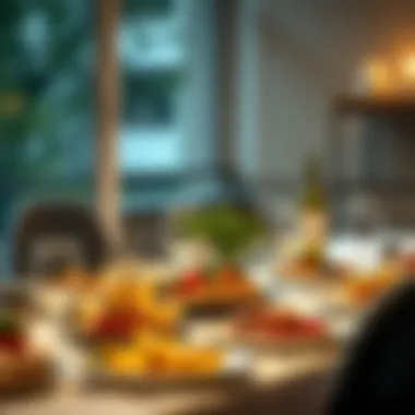 Elegant Table Setting An elegant table setting featuring wine and whole foods pairings