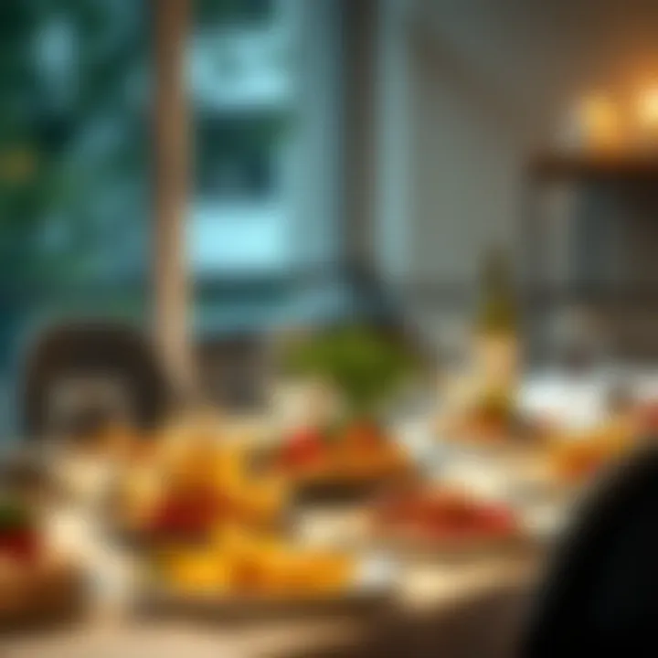 Elegant Table Setting An elegant table setting featuring wine and whole foods pairings