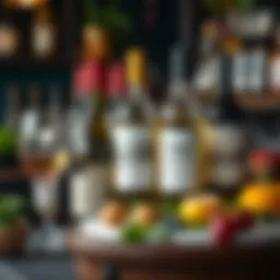 A selection of organic wines from various regions