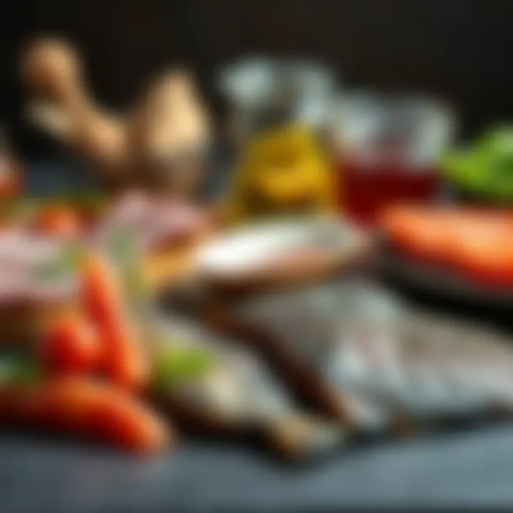 An assortment of Whole30 compliant meats and fish