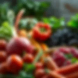 A colorful array of Whole30 approved vegetables