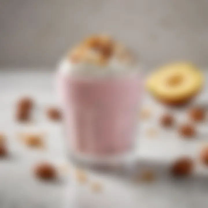 Nut-based yogurt option in a refreshing smoothie